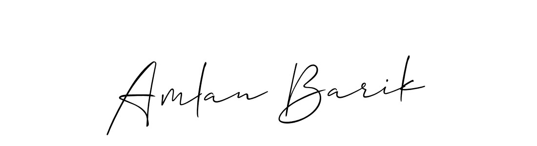 The best way (Allison_Script) to make a short signature is to pick only two or three words in your name. The name Amlan Barik include a total of six letters. For converting this name. Amlan Barik signature style 2 images and pictures png